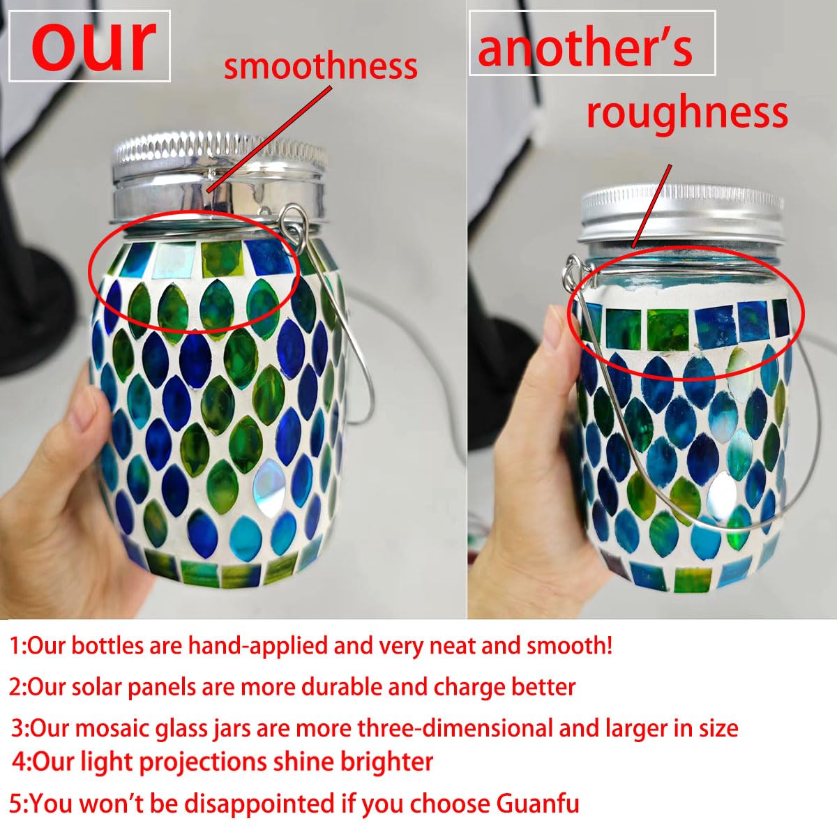 Mosaic Lights Solar Outdoor Hanging Lanterns, Garden Decor Christmas Gifts for Women Mom Grandma Halloween Decor Lights, Outdoor Waterproof Lights, Garden,Patio,Pathway & Yard Décor