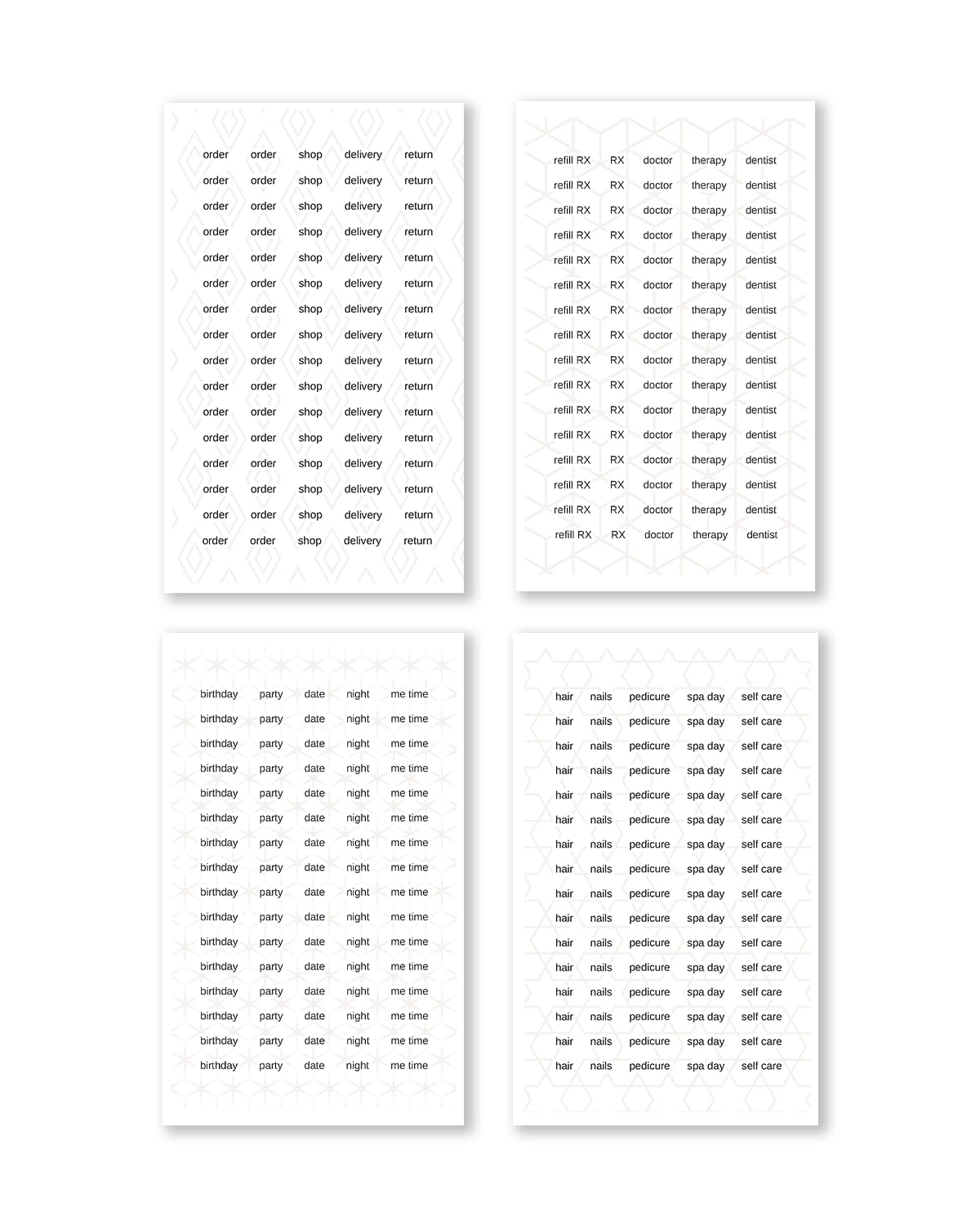 Rongrong House & Family Words and Icons Sticker Book – 25 Pages of Functional Planner Stickers – Chore, Cleaning, and Home Organization Stickers for Planners, Journals, Calendars & Family Schedules