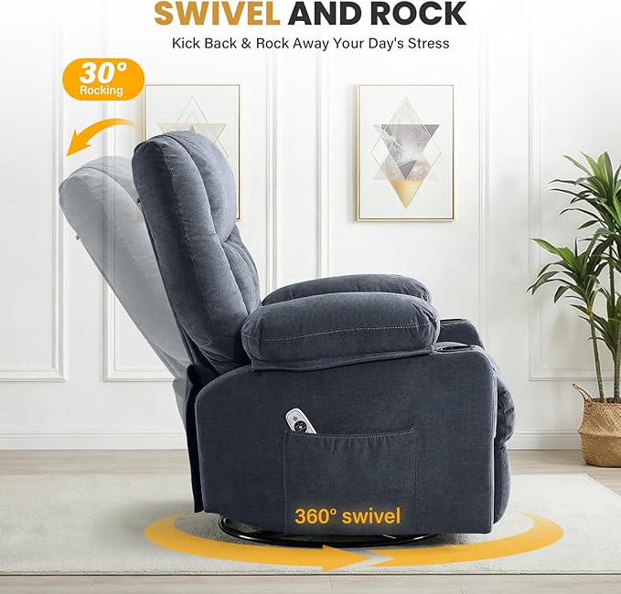 Swivel Recliner Chair for Adults