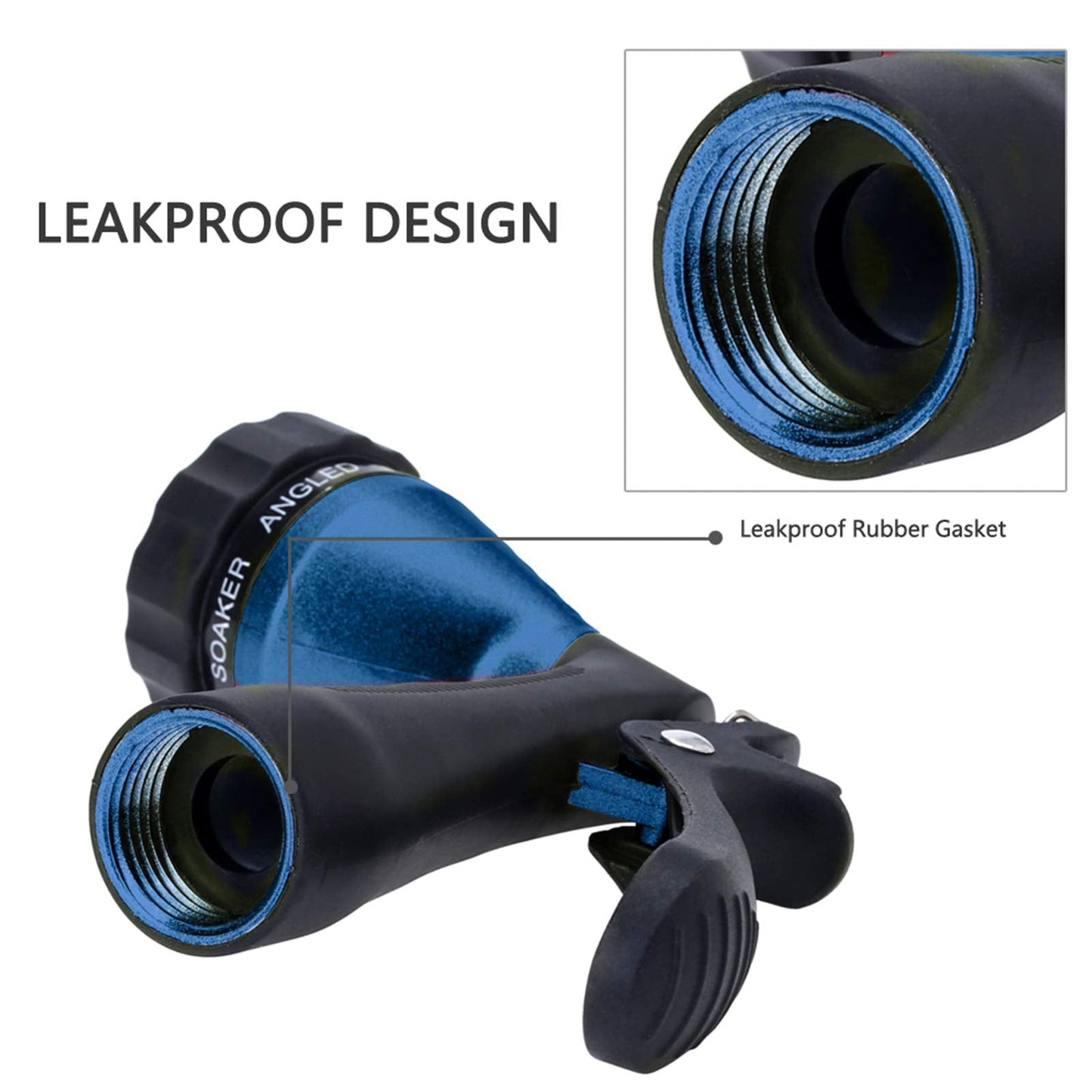 GREEN MOUNT Water Hose Nozzle Spray Nozzle, Metal Garden Hose Nozzle with Adjustable Spray Patterns