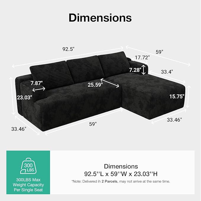 Novilla L-Shape Sectional Couches