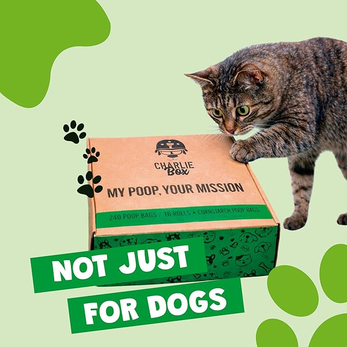 Certified Compostable Dog Poop Bags – ASTM D6400 Plant-Based Cornstarch Biodegradable Pet Waste Bags, Extra Thick Leak-Proof, Fits Standard Dispensers (240)