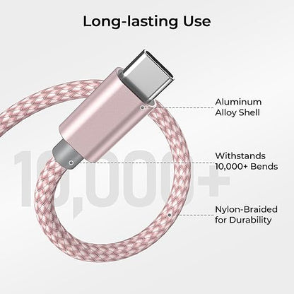 Basesailor USB Type C Charger Cable 1.5FT 2 Pack,Charging Cord for Kindle Fire HD 10 9th 2019,8 10th 2020,Paperwhite 2021 11th Generation,iPad Air 4 4th 5 5th Mini 6 6th Gen,Samsung Galaxy Z Flip Fold