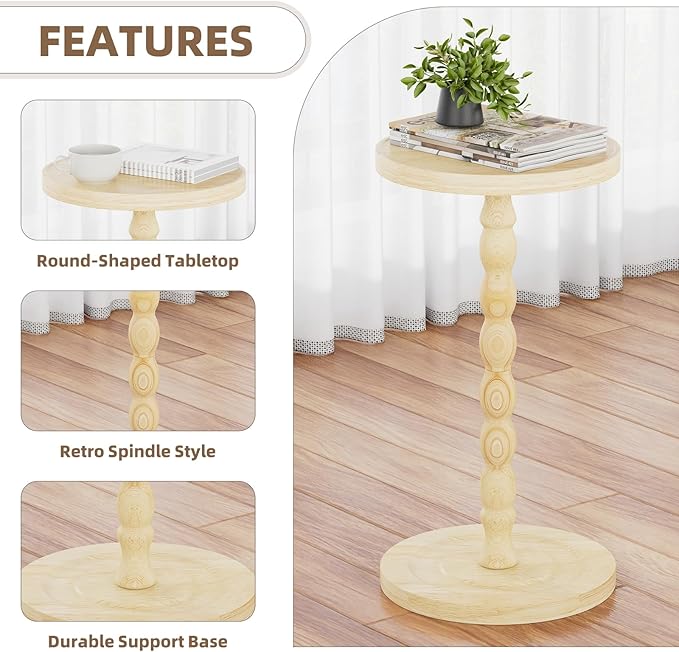Simple Trending Round Side Table, Small Drink Table, Beside End Table