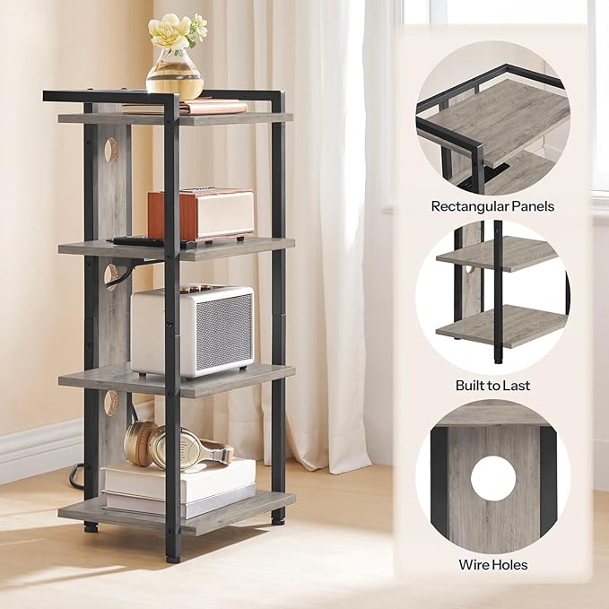 HOOBRO 4-Tier AV Media Stand, Media Console