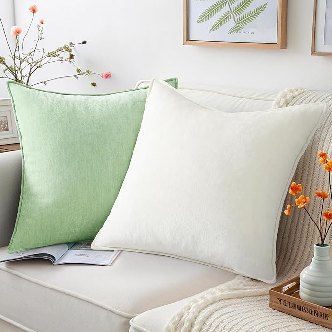 decorUhome Summer Couch Throw Pillow Covers 16x16 Set of 2, Decorative Soft