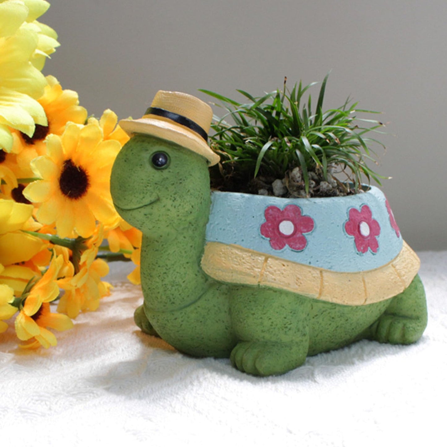 Sunicon Turtle Planter, Turtle Succulent Pot Planters Flower Garden Cute Pots Home Office Desk Garden Decor Plant Lovers Gifts for Outdoor Patio Garden Decor