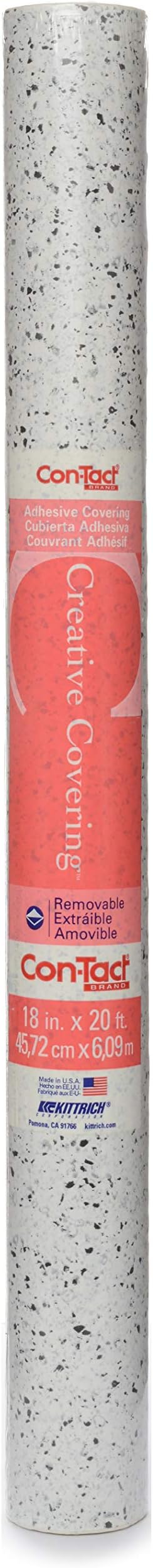 Con-Tact Brand Creative Covering, Self-Adhesive Shelf Liner, Granite Black and