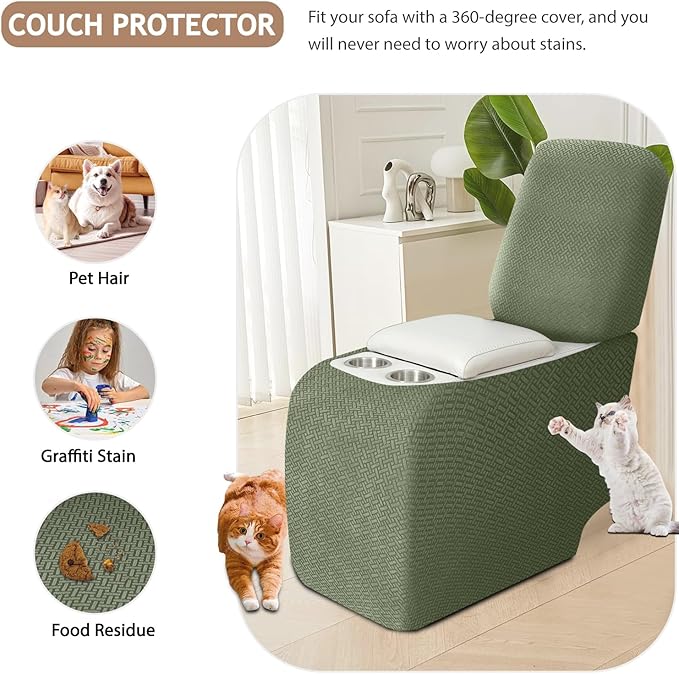 ALIECOM Recliner Sectional Couch Covers L Shape Stretch Corner Reclining