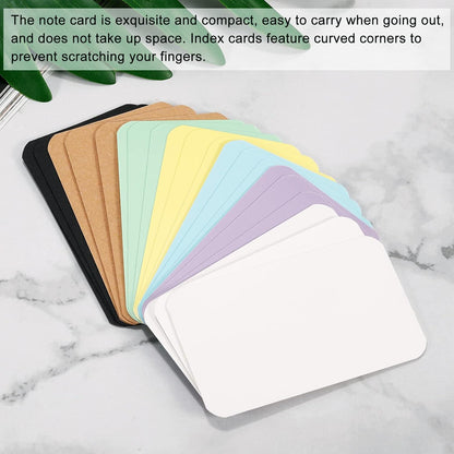 PATIKIL 3.5" x 2" Blank Paper Business Cards, 100 Pack Small Index Flash Cards Words Message Note Card Mini Paper Tags for DIY Gift Craft Scrapbooking, Black