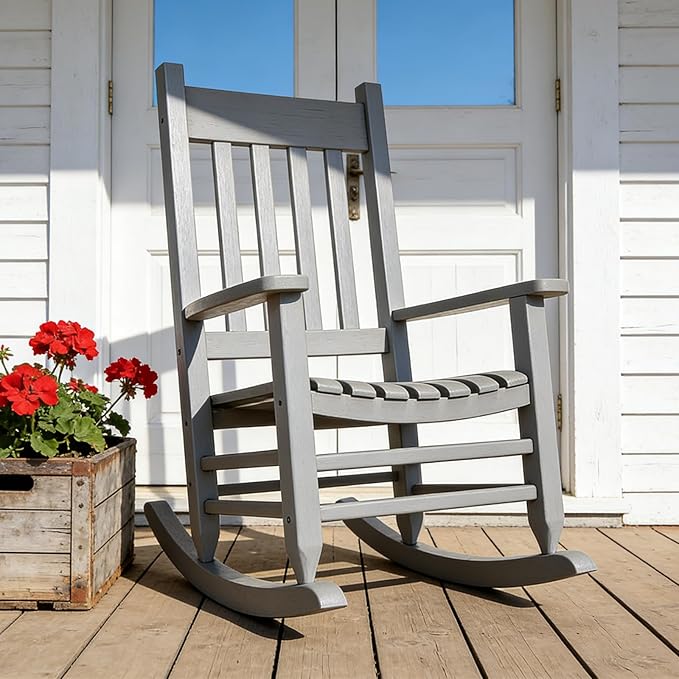 Oversized Outdoor Wooden Rocking Chair