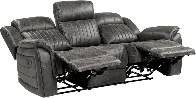 Lexicon Recliner Living Room Set, Home Theater Seating, Manual Polished