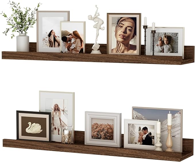 Floating Shelves for Wall, 24 inch Wood Floating Shelves Set of 2, Picture