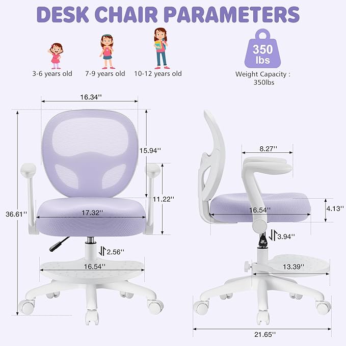 HOFFREE Kids Desk Chair Ergonomic Study Chair