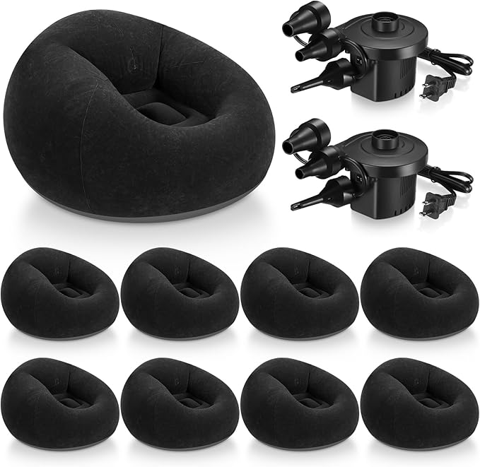 Realspring 6 9 12 Pcs Inflatable Bean Bag Chairs