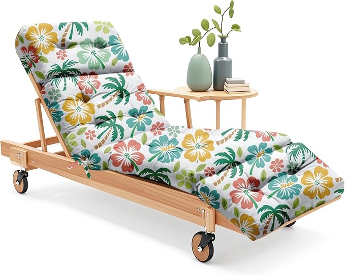 Outdoor Chaise Lounge Chair Cushion 75.1 x 22.8 x 4.7 Inches 100% Waterproof