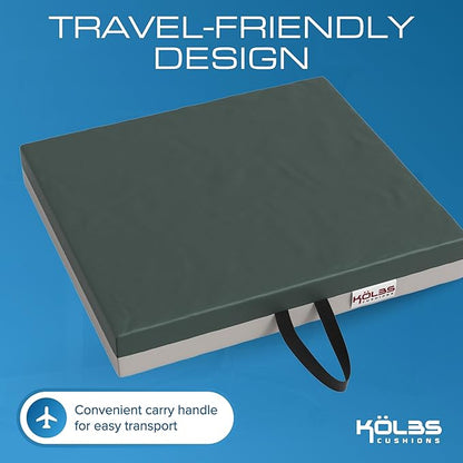 Kölbs Gel Extreme Wheelchair Cushions Seat Cushion, Coccyx, Sciatica & Tailbone Pain Relief Seating Pad Ideal for Office, Kitchen Wheelchairs and Auto, 24 x 20, 3 Inch Thick