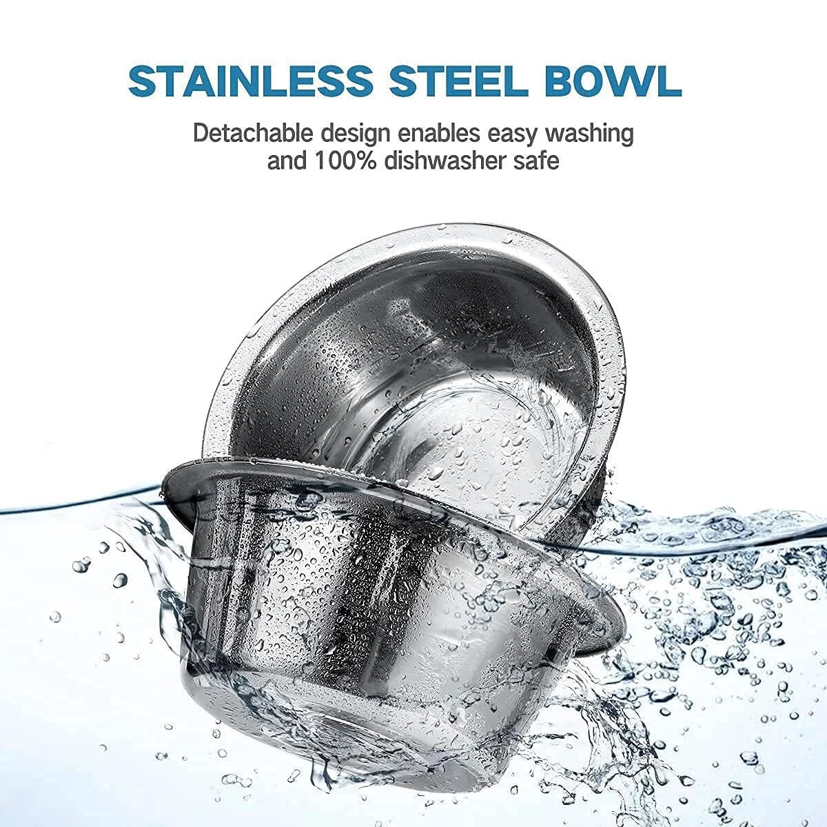 All for Paws Height Adjustable Cat Elevated Bowls Stainless Steel Dog Food Water Bowls, Height Adjustable Cat Feeder Mess Proof Pet Feeding Bowls for Small to Large Size Cats