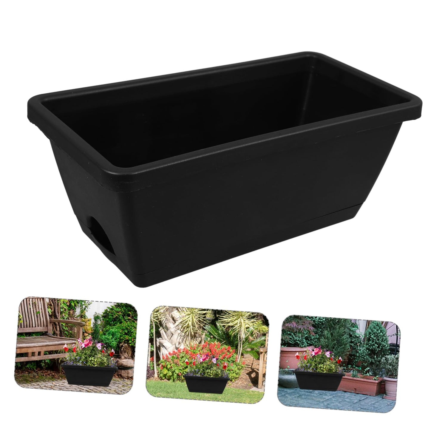 ORFOFE 2 Sets Rectangular Planting Trough Hose Stand Outdoor Garden Planter Astetic Room Decor Vegetable Planters Window Pot Plants Indoor Flower Planter Plastic Mini Flower Bed