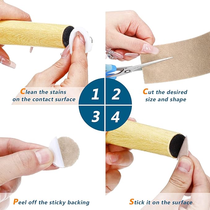 Shappy 2 Packs 120 x 2 x 0.04 Inch Felt Strips