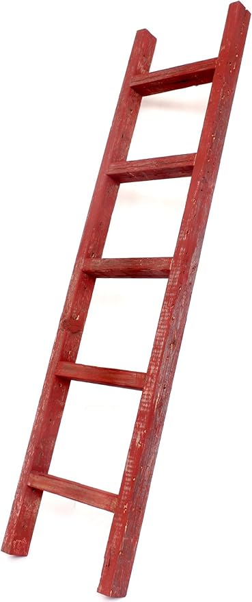BARNWOODUSA Rustic Decorative Ladder