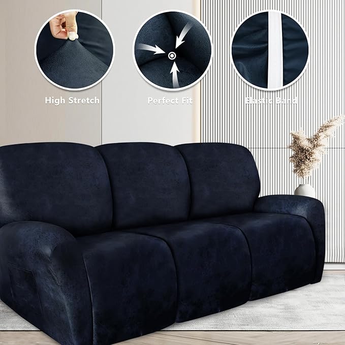 ANARACHON Recliner Couch Cover Leather Look Recliner Sofa Covers