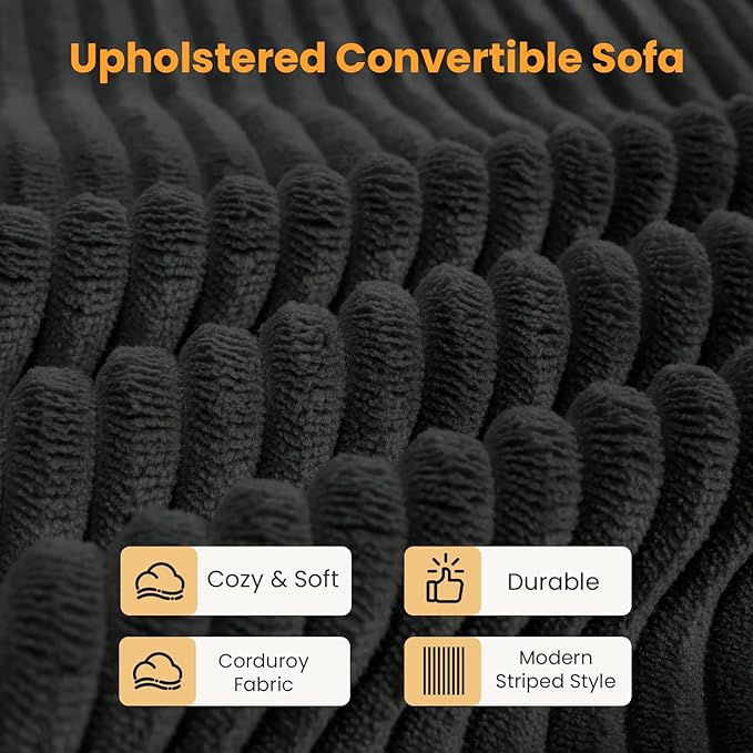 Convertible Sofa Bed, Pull Out 3 Seater Sleeper Sofa