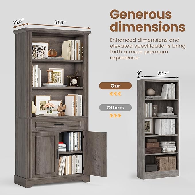 SEDETA Farmhouse Bookshelves and Bookcases