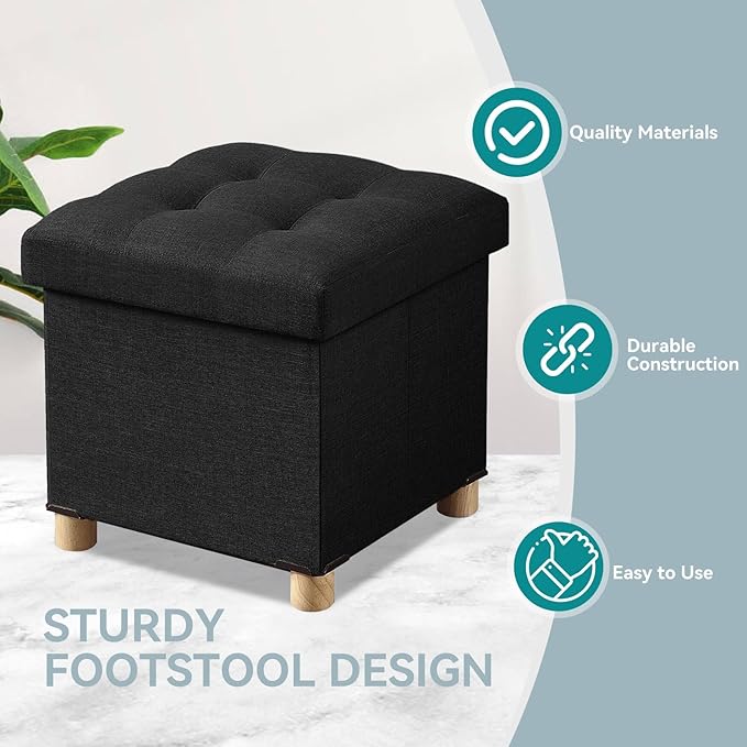 BRIAN & DANY Ottoman with Storage, Small Storage Ottoman