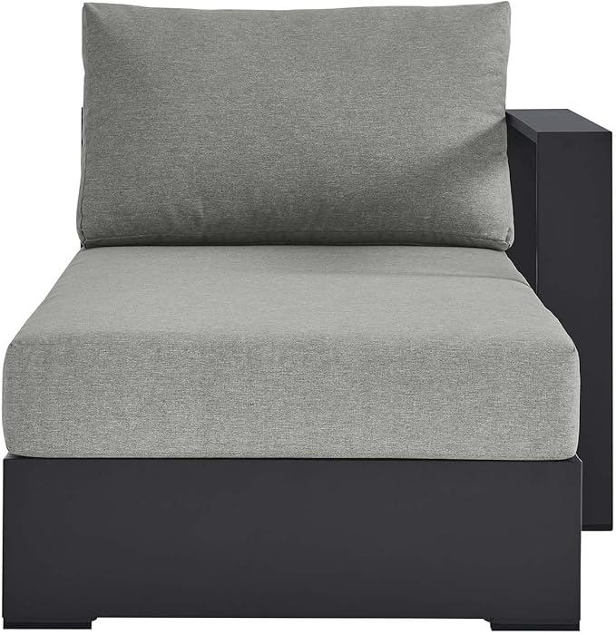 Modway Tahoe Powder-Coated Aluminum Outdoor Chaise Lounge Gray