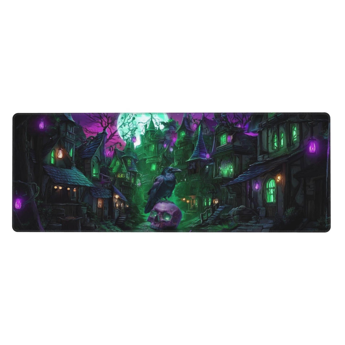 Halloween Mouse Pad Extended Large Gaming Mouse Pad XL Stitched Edges for Gamer Home Office 31.5 X 11.8 Inch