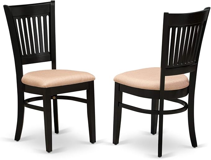 East West Furniture ANVA5-BLK-C 5 Piece Dining Room Furniture Set Includes a