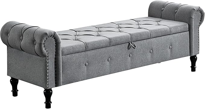 67 Inch Storage Bench for Bedroom, End of Bed Bench, King Size Benches