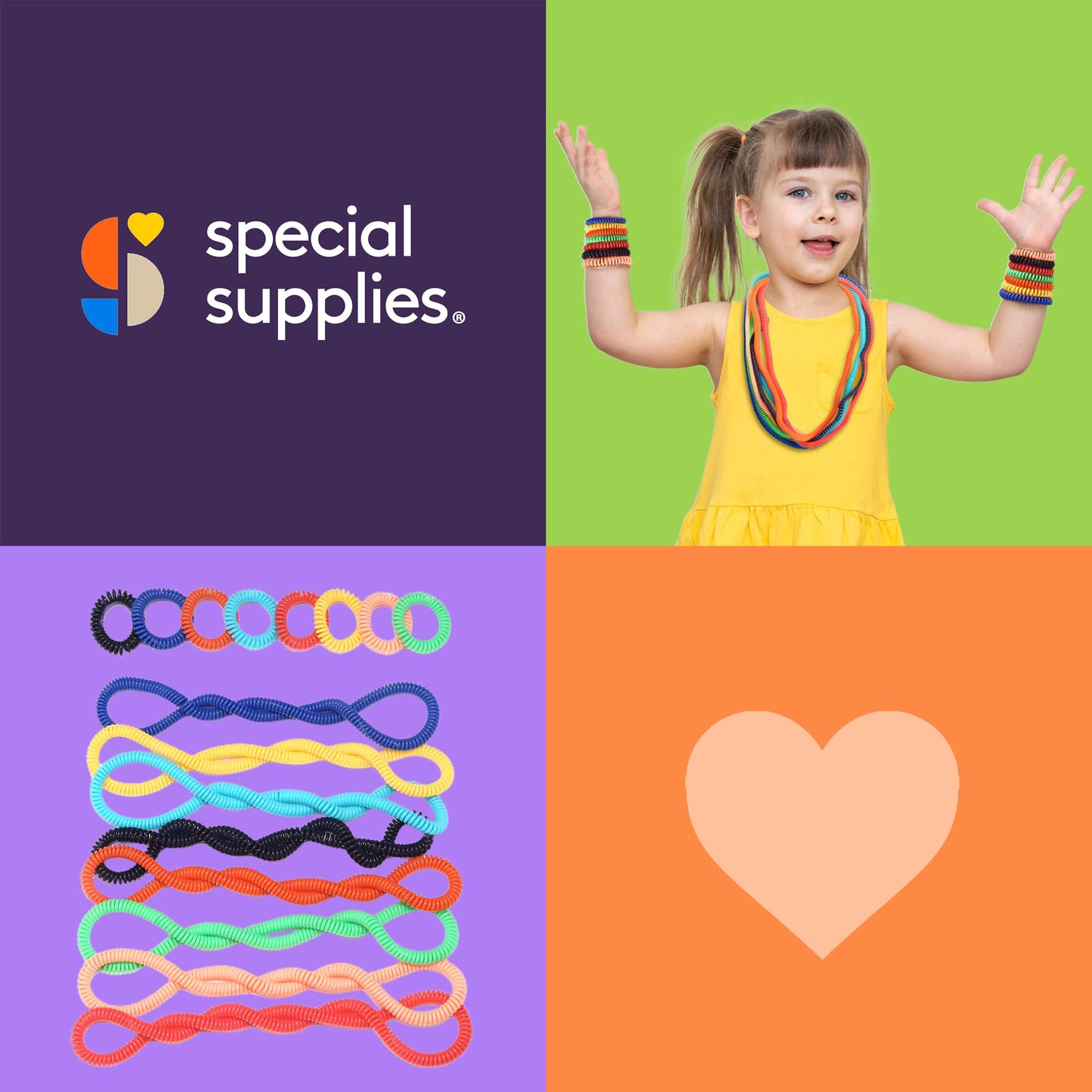 Special Supplies Chewy Jewelry Sensory Necklaces and Bracelets, 16 Pack, Soft and Flexible Silicone, Interactive Relief for Kids (Multicolor)