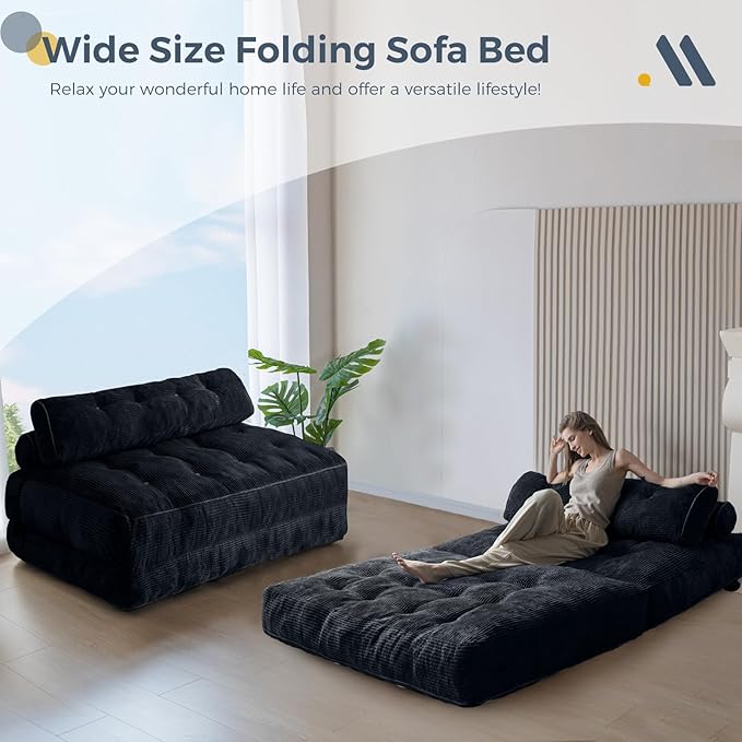 MAXYOYO Folding Sofa Bed, Convertible Sleeper Chair