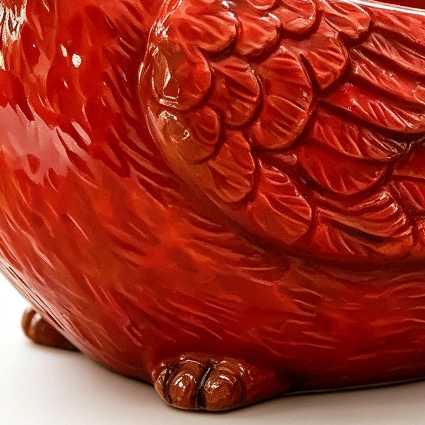 Animal Planter - Bird Flower Pot, Resin Container with Wide Opening Design, Hand Painted Plant Pot with Decorative Detail Finish, Garden Decor Accessory Compact Display Style for Balcony Patio