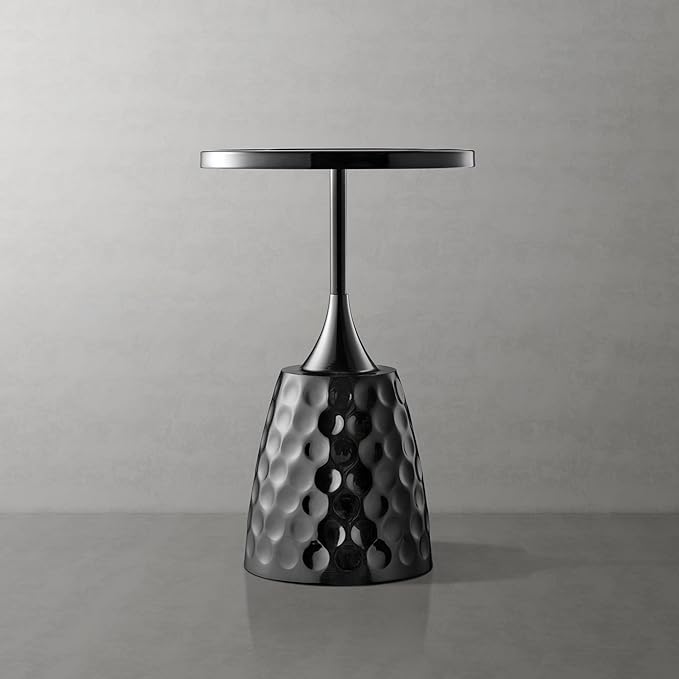 Homes: Inside + Out Halric Modern 24" Tall Round End Table