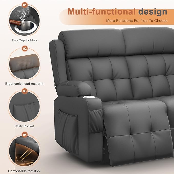RV Loveseat Recliner Sofa, Wall Hugger Recliners