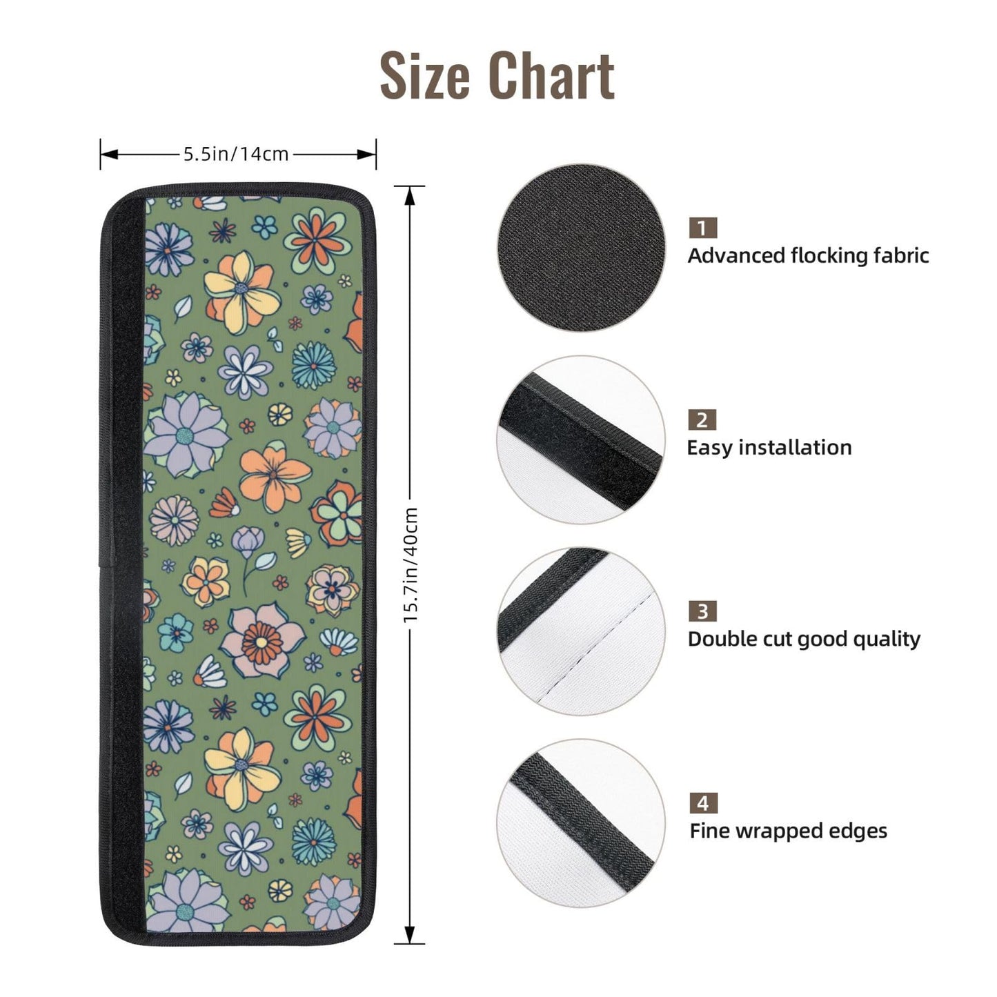 Refrigerator Door Handle Covers, Retro Floral Fridge Handle Cover Set of 2 Kitchen Appliance Handle Covers Protector for Fridge Microwave Stove Oven Dishwasher