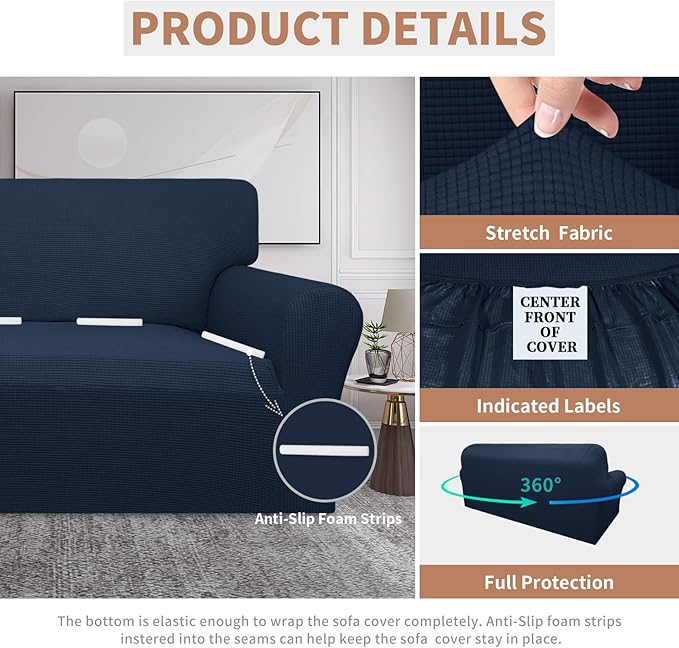Easy-Going 100% Waterproof Couch Cover, Dual Waterproof Sofa Cover, Stretch