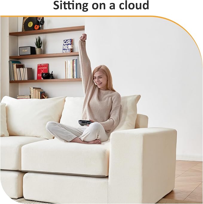 Modular Sectional Loveaeat Cloud Sofa, Boneless Couch