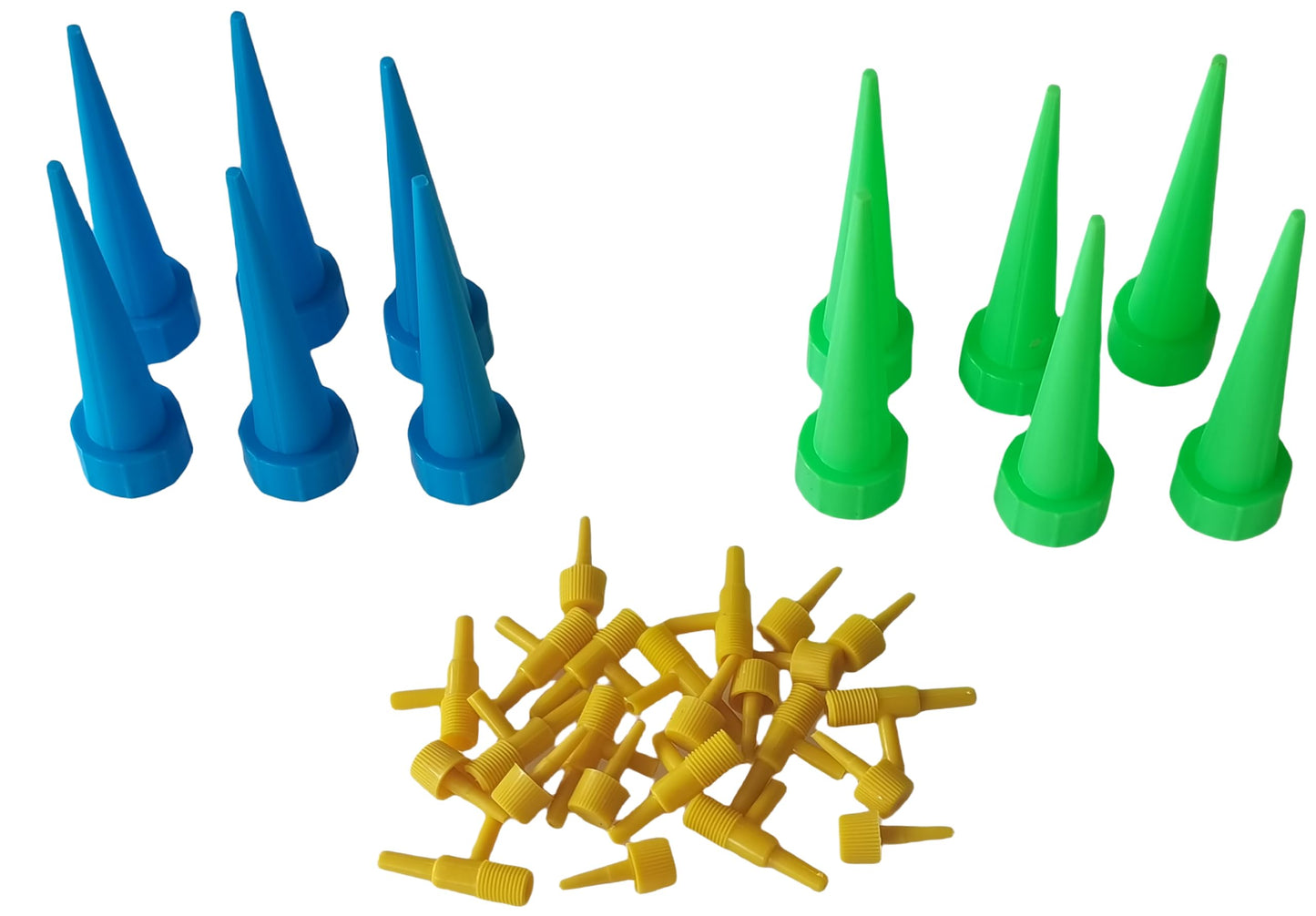 Self Watering Spikes for Indoor & Outdoor Drip Irrigation kit, Self-Watering Spikes for Plants,Adjustable Control Valve Switch,Only Fit Bottles with 1.1inch Diameter and Threaded Mouth (12Pcs)