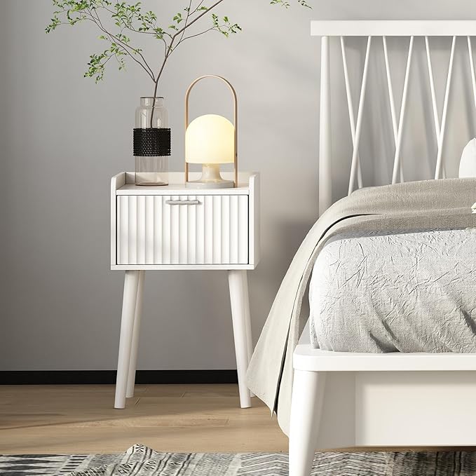 LAATOOREE Nightstand Set of 2, Small Bed Side Table