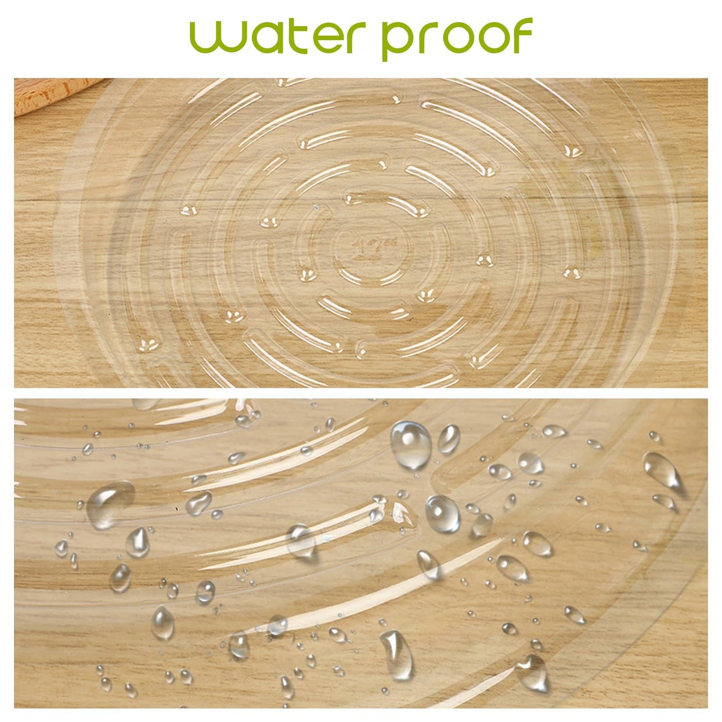 Hyuetrsa Plastic Plant Saucers 100 Pack of 6 Inch Clear Plant Water Trays Durable Plastic Flower Pot Saucers Plant Drip Trays Suitable for Indoor and Outdoor Plants（Clear）