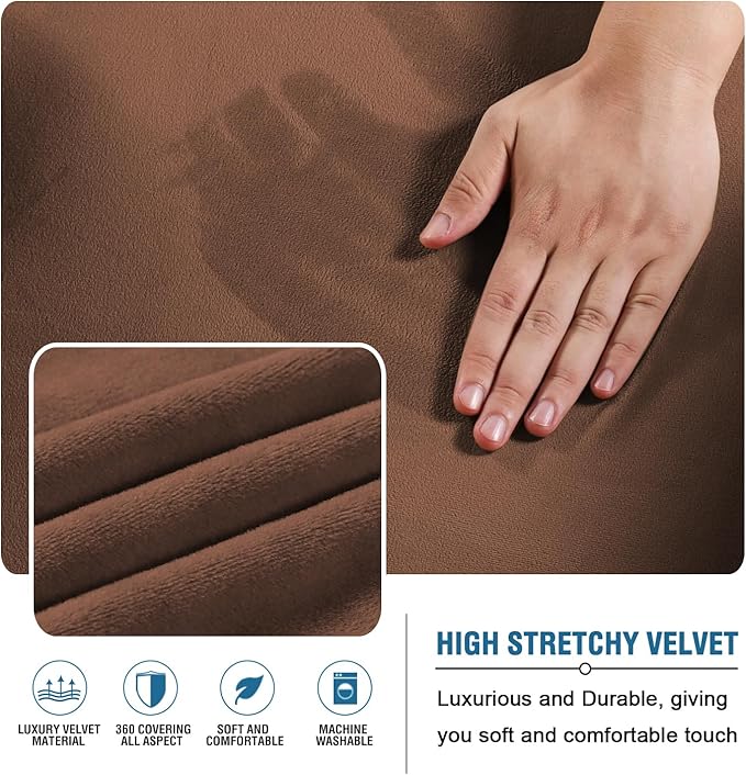 H.VERSAILTEX Real Velvet Futon Cover Armless Sofa Covers Sofa Bed Covers
