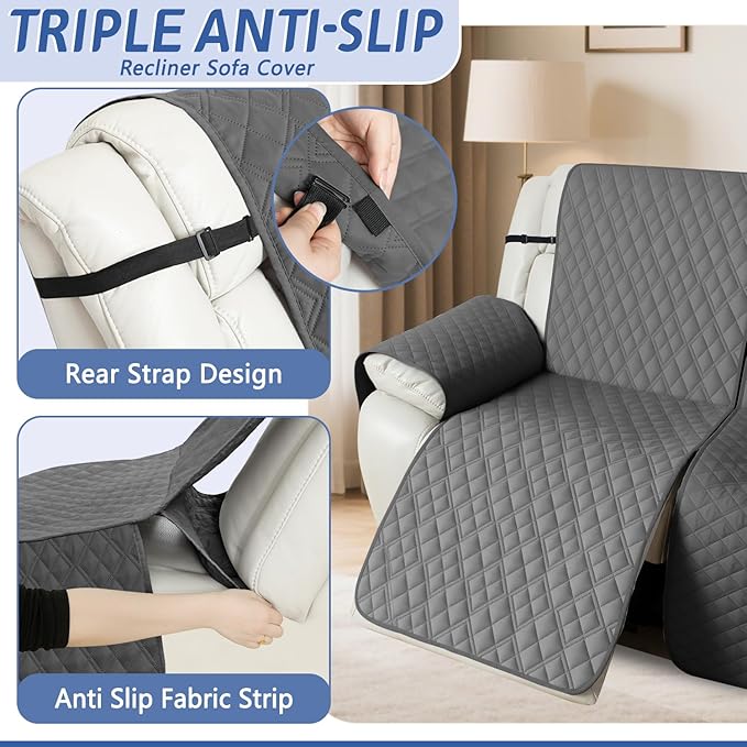 Arfntevss Recliner Sectional Couch Covers 1OO% Waterproof L Shape Sofa Cover