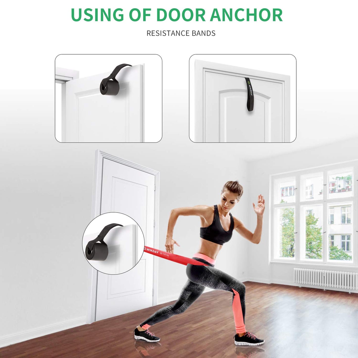 Resistance Bands, Pull Up Bands, Workout Bands for Exercise, Thick Heavy Resistance Band Set with Door Anchor, Elastic Bands for Body Stretching, Crossfit Training at Home/Gym Men & Women Women