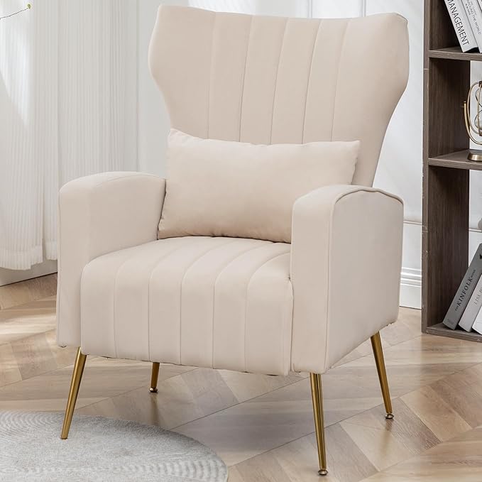Modern Accent Chair Upholstered Living Room Chair, High Back Arm Chair