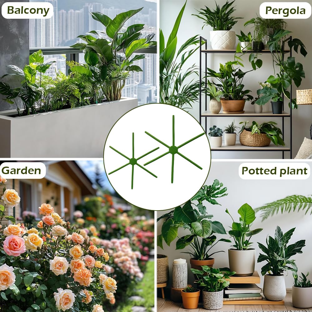 YjiaYjiaY 2 Pcs Free-Form Bending Silicone Plant Stem Support, L Size Flexible Hook Monstera Stem Supports, Reusable Silicone Plant Climbing Stakes Indoor Outdoor