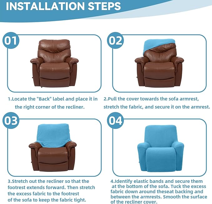 Cupuamon Recliner Chair Covers, Lazy Boy Recliner Covers Stretch Reclining